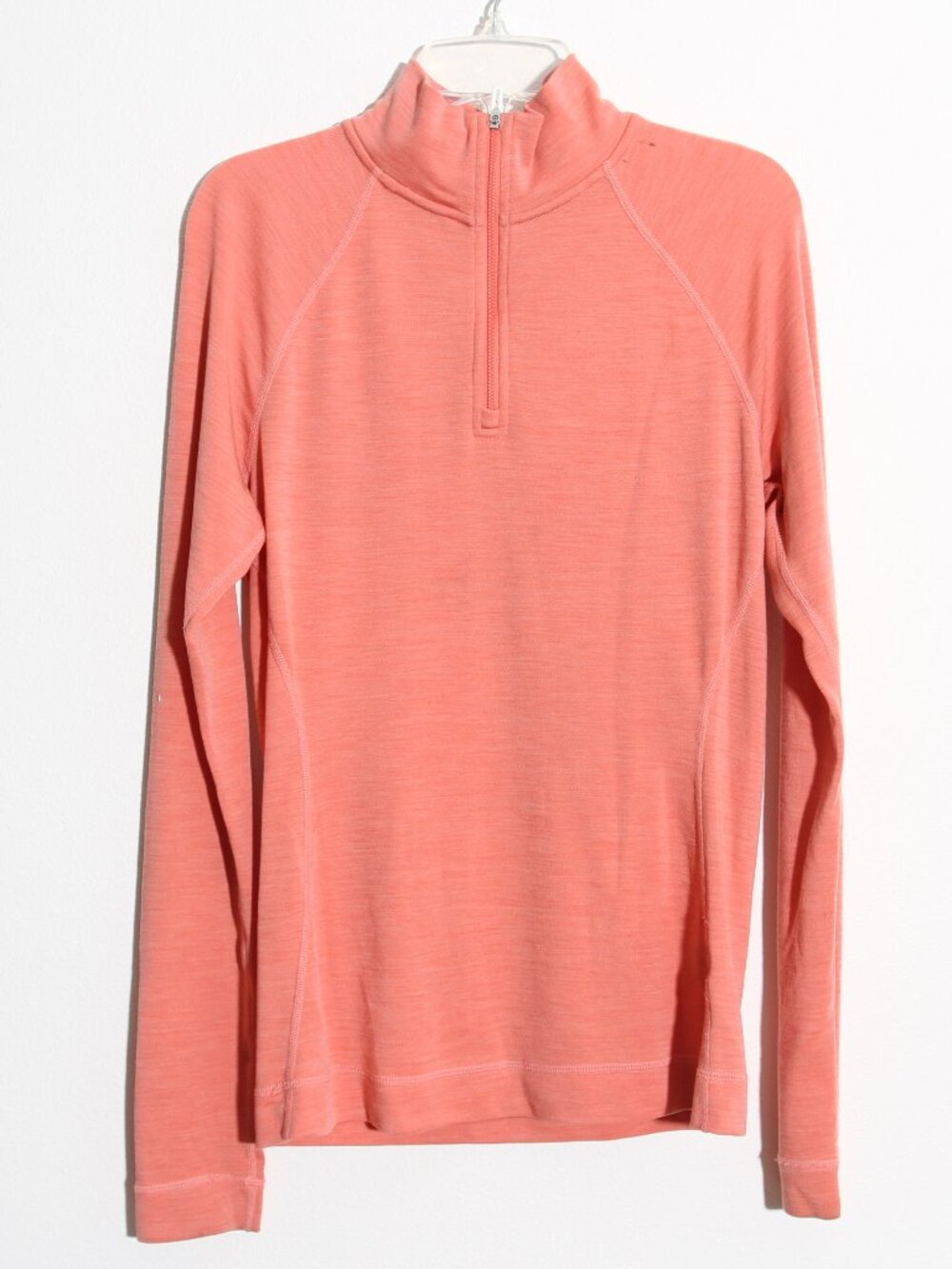 Smartwool Classic Thermal Merino Base Layer 1/4 Zip Sunset Coral Heather Medium